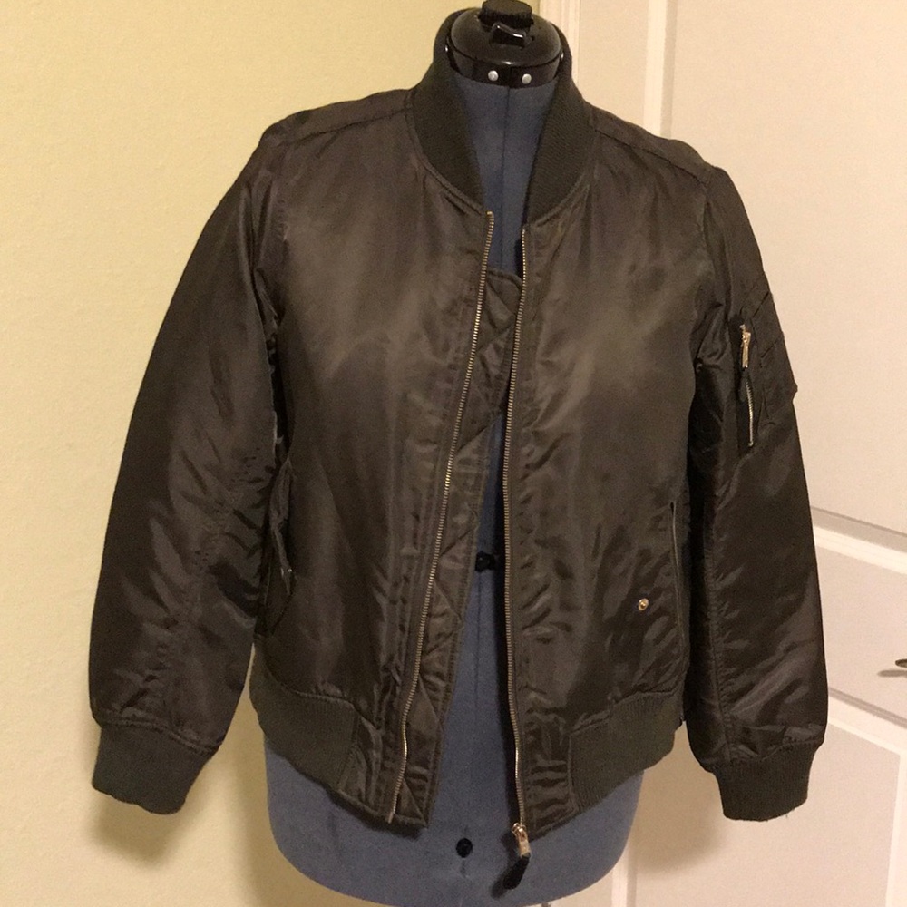 Steve Madden olive green bomber jacket size large